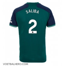 Arsenal William Saliba #2 Derde tenue 2023-24 Korte Mouwen