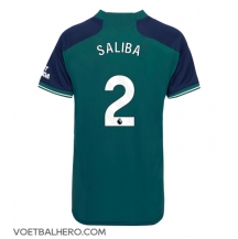 Arsenal William Saliba #2 Derde tenue Dames 2023-24 Korte Mouwen