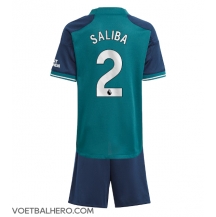 Arsenal William Saliba #2 Derde tenue Kids 2023-24 Korte Mouwen (+ broek)