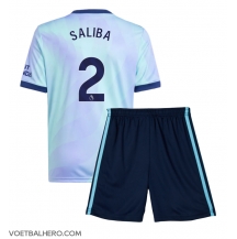 Arsenal William Saliba #2 Derde tenue Kids 2024-25 Korte Mouwen (+ broek)