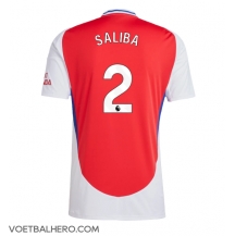 Arsenal William Saliba #2 Thuis tenue 2024-25 Korte Mouwen