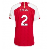 Arsenal William Saliba #2 Thuis tenue Dames 2023-24 Korte Mouwen