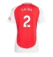 Arsenal William Saliba #2 Thuis tenue Dames 2024-25 Korte Mouwen