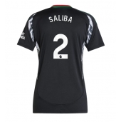 Arsenal William Saliba #2 Uit tenue Dames 2024-25 Korte Mouwen