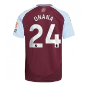 Aston Villa Amadou Onana #24 Thuis tenue 2024-25 Korte Mouwen