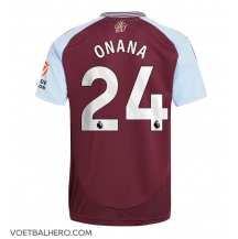 Aston Villa Amadou Onana #24 Thuis tenue 2024-25 Korte Mouwen