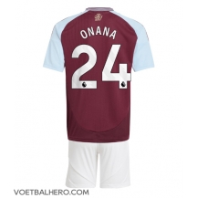 Aston Villa Amadou Onana #24 Thuis tenue Kids 2024-25 Korte Mouwen (+ broek)