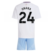 Aston Villa Amadou Onana #24 Uit tenue Kids 2024-25 Korte Mouwen (+ broek)