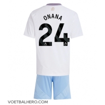 Aston Villa Amadou Onana #24 Uit tenue Kids 2024-25 Korte Mouwen (+ broek)