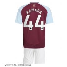 Aston Villa Boubacar Kamara #44 Thuis tenue Kids 2024-25 Korte Mouwen (+ broek)