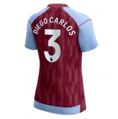 Aston Villa Diego Carlos #3 Thuis tenue Dames 2023-24 Korte Mouwen