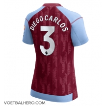 Aston Villa Diego Carlos #3 Thuis tenue Dames 2023-24 Korte Mouwen