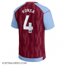 Aston Villa Ezri Konsa #4 Thuis tenue 2023-24 Korte Mouwen