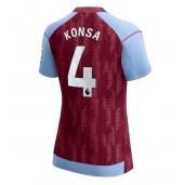 Aston Villa Ezri Konsa #4 Thuis tenue Dames 2023-24 Korte Mouwen