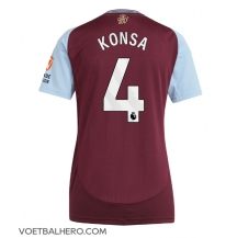 Aston Villa Ezri Konsa #4 Thuis tenue Dames 2024-25 Korte Mouwen