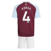 Aston Villa Ezri Konsa #4 Thuis tenue Kids 2024-25 Korte Mouwen (+ broek)