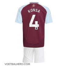 Aston Villa Ezri Konsa #4 Thuis tenue Kids 2024-25 Korte Mouwen (+ broek)