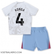 Aston Villa Ezri Konsa #4 Uit tenue Kids 2023-24 Korte Mouwen (+ broek)