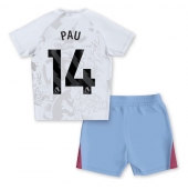 Aston Villa Pau Torres #14 Uit tenue Kids 2023-24 Korte Mouwen (+ broek)