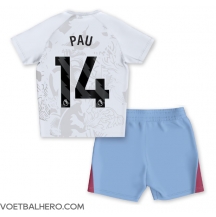 Aston Villa Pau Torres #14 Uit tenue Kids 2023-24 Korte Mouwen (+ broek)