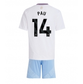 Aston Villa Pau Torres #14 Uit tenue Kids 2024-25 Korte Mouwen (+ broek)