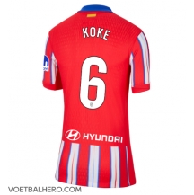 Atletico Madrid Koke #6 Thuis tenue Dames 2024-25 Korte Mouwen