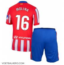 Atletico Madrid Nahuel Molina #16 Thuis tenue Kids 2024-25 Korte Mouwen (+ broek)