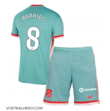 Atletico Madrid Pablo Barrios #8 Uit tenue Kids 2024-25 Korte Mouwen (+ broek)