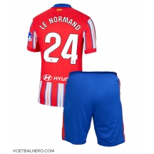 Atletico Madrid Robin Le Normand #24 Thuis tenue Kids 2024-25 Korte Mouwen (+ broek)