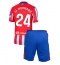 Atletico Madrid Robin Le Normand #24 Thuis tenue Kids 2024-25 Korte Mouwen (+ broek)