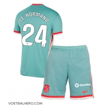 Atletico Madrid Robin Le Normand #24 Uit tenue Kids 2024-25 Korte Mouwen (+ broek)