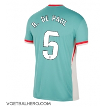 Atletico Madrid Rodrigo De Paul #5 Uit tenue 2024-25 Korte Mouwen