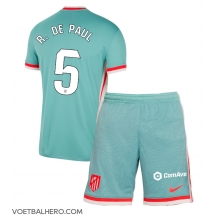 Atletico Madrid Rodrigo De Paul #5 Uit tenue Kids 2024-25 Korte Mouwen (+ broek)