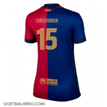 Barcelona Andreas Christensen #15 Thuis tenue Dames 2024-25 Korte Mouwen