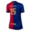 Barcelona Andreas Christensen #15 Thuis tenue Dames 2024-25 Korte Mouwen