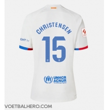 Barcelona Andreas Christensen #15 Uit tenue Dames 2023-24 Korte Mouwen