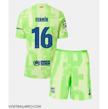 Barcelona Fermin Lopez #16 Derde tenue Kids 2024-25 Korte Mouwen (+ broek)