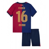 Barcelona Fermin Lopez #16 Thuis tenue Kids 2024-25 Korte Mouwen (+ broek)