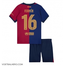 Barcelona Fermin Lopez #16 Thuis tenue Kids 2024-25 Korte Mouwen (+ broek)