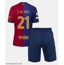 Barcelona Frenkie de Jong #21 Thuis tenue Kids 2024-25 Korte Mouwen (+ broek)