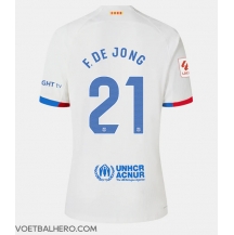 Barcelona Frenkie de Jong #21 Uit tenue Dames 2023-24 Korte Mouwen