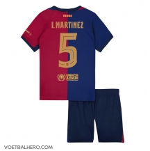 Barcelona Inigo Martinez #5 Thuis tenue Kids 2024-25 Korte Mouwen (+ broek)