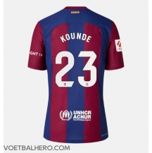 Barcelona Jules Kounde #23 Thuis tenue Dames 2023-24 Korte Mouwen