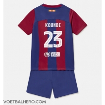 Barcelona Jules Kounde #23 Thuis tenue Kids 2023-24 Korte Mouwen (+ broek)