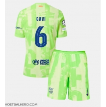 Barcelona Paez Gavi #6 Derde tenue Kids 2024-25 Korte Mouwen (+ broek)