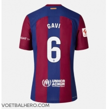 Barcelona Paez Gavi #6 Thuis tenue Dames 2023-24 Korte Mouwen