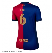 Barcelona Paez Gavi #6 Thuis tenue Dames 2024-25 Korte Mouwen