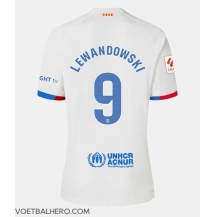 Barcelona Robert Lewandowski #9 Uit tenue Dames 2023-24 Korte Mouwen