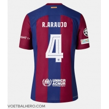 Barcelona Ronald Araujo #4 Thuis tenue Dames 2023-24 Korte Mouwen