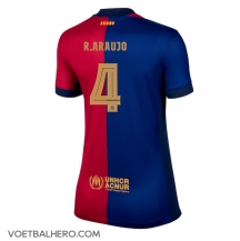 Barcelona Ronald Araujo #4 Thuis tenue Dames 2024-25 Korte Mouwen